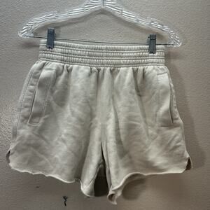 Offline by Aerie Women’s Tan Fleece Sweat Shorts‎ XS Gym Lounge Comfy Pull On